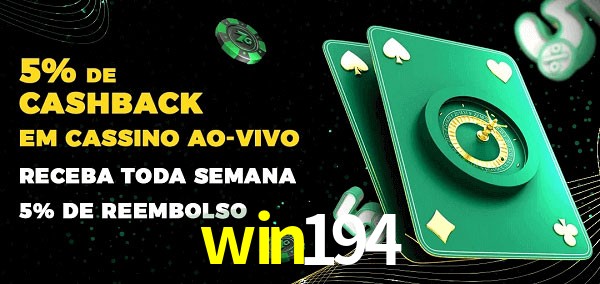 Promoções do cassino ao Vivo win194